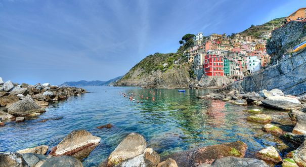 Beautiful shot of the coastal area of Cinque Terre, in the northwest of Italy
