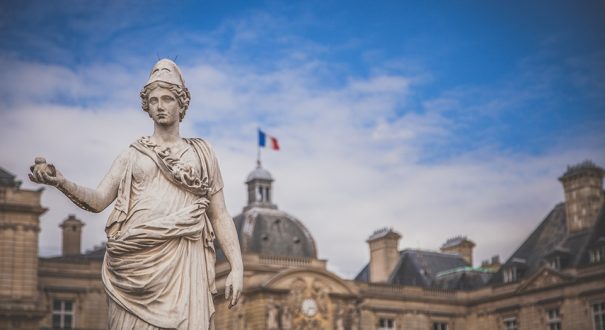 low-angle-view-statue-against-cloudy-sky