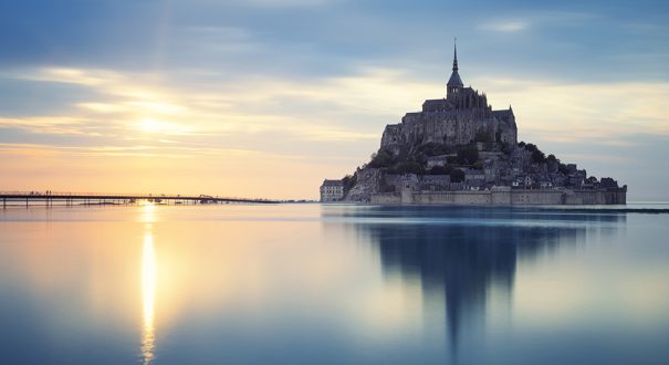 Mont-Saint-Michel at sunset
