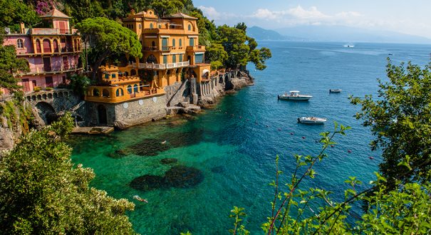 Portofino village on Ligurian coast in Italy